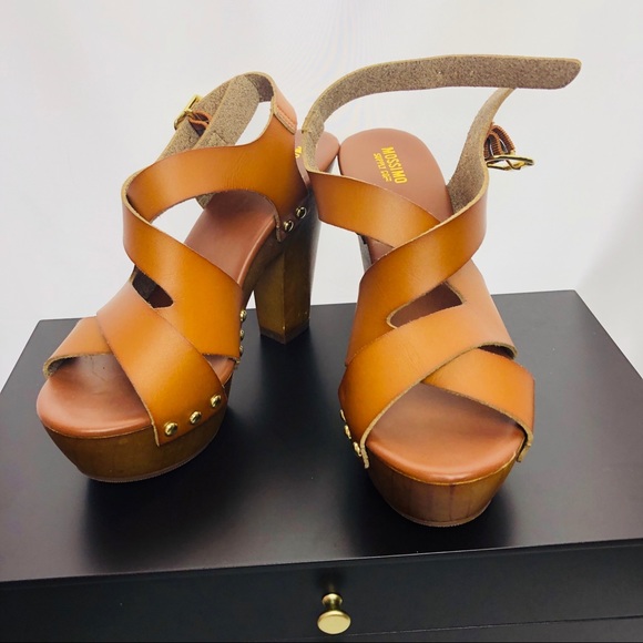 Mossimo Supply Co. Shoes - Tan high heel sandals with gold accents